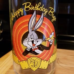 Bugs Bunny 50th birthday glass